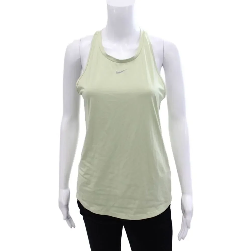 Nike Womens Sleeveless Racerback Athletic Tank Top Green Size M